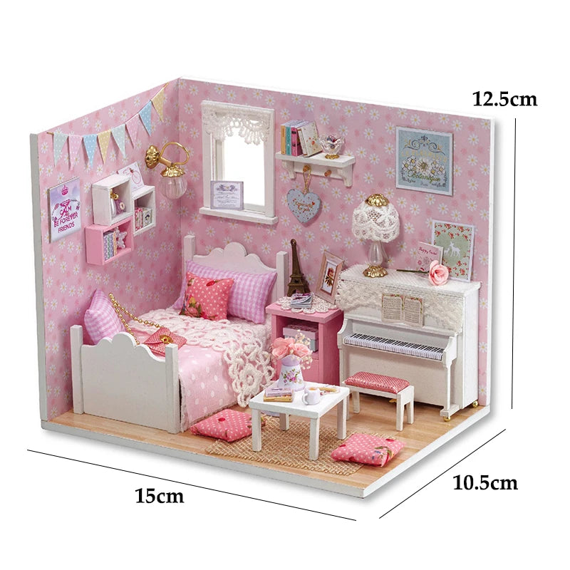 DIY Miniature Dollhouse Kit – Bygg Din Egen Drømmehus