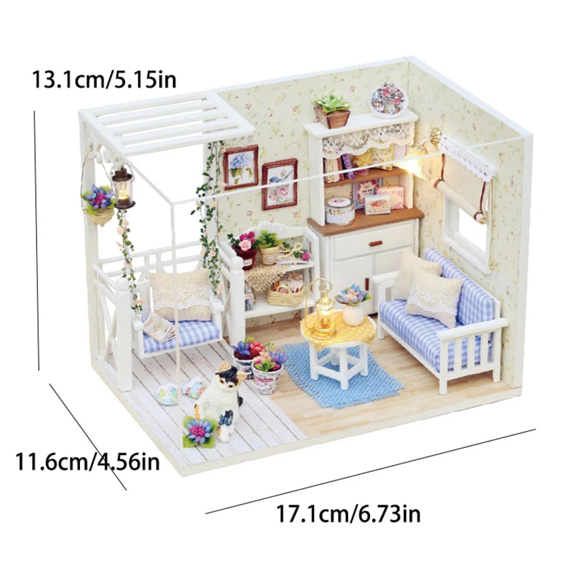 DIY Miniature Dollhouse Kit – Bygg Din Egen Drømmehus