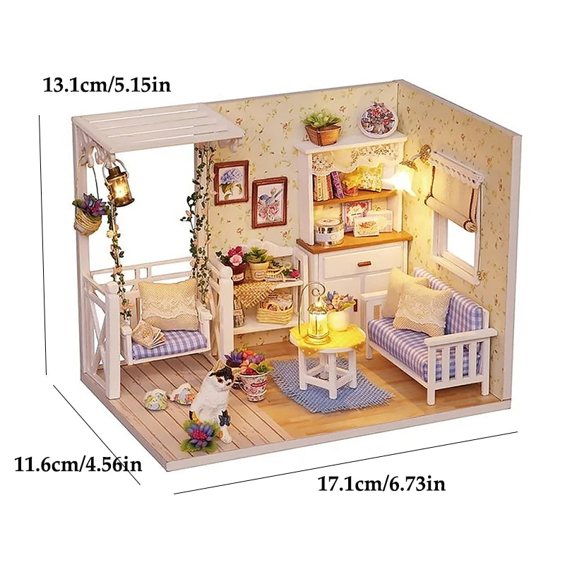 DIY Miniature Dollhouse Kit – Bygg Din Egen Drømmehus