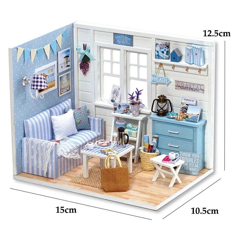 DIY Miniature Dollhouse Kit – Bygg Din Egen Drømmehus